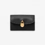 Michael Kors Jet Set Travel Saffiano leren kaarthouder munthouder zwart goudkleurig