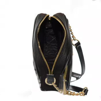 Michael Kors Jet Set Travel kleine schoudertas zwart saffiano leer 35H3GTVC2LBLA