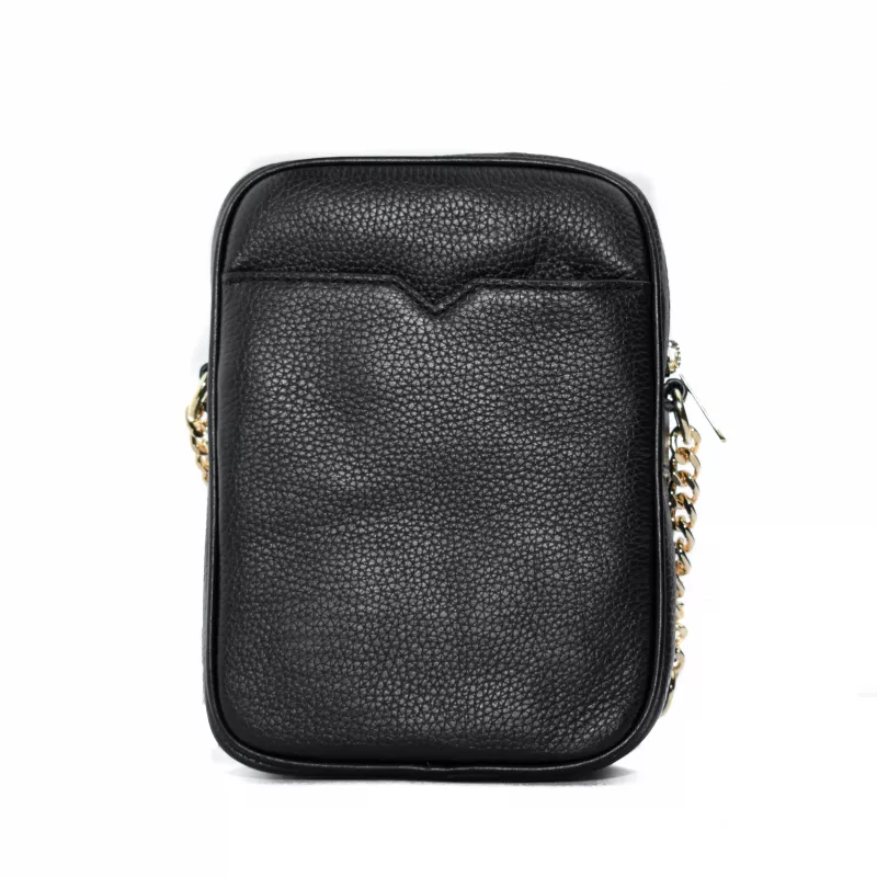 Michael Kors Jet Set Travel kleine schoudertas zwart saffiano leer 35H3GTVC2LBLA