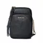 Michael Kors Jet Set Travel kleine schoudertas zwart saffiano leer 35H3GTVC2LBLA
