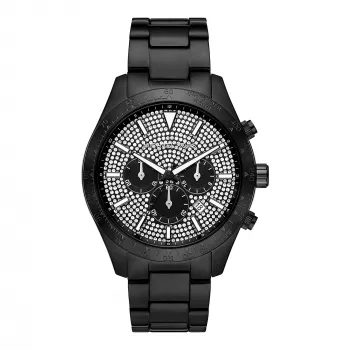 Michael Kors Lexington heren quartz chronograaf horloge MK8899 46mm blauwe wijzerplaat zilver RVS