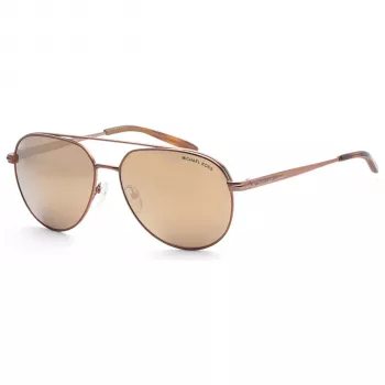 Michael Kors heren aviator zonnebril MK1142-18927P - gunmetal montuur, grijze gepolariseerde glazen, 60/15/145 mm