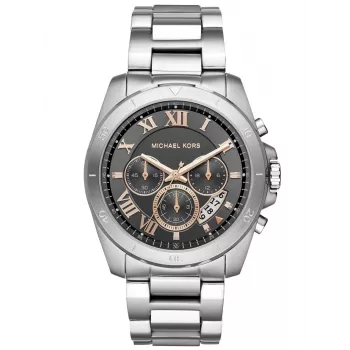 MICHAEL KORS heren analoog quartz chronograaf horloge MK8609, 50mm blauwe wijzerplaat & stalen band