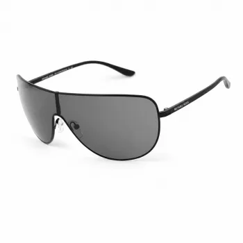 Michael Kors herenzonnebril MK-1113-BLACK - rechthoekig acetaat montuur met rookgrijze glazen