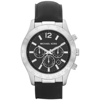 Michael Kors herenhorloge MK8215 44mm RVS blauwe wijzerplaat chronograaf
