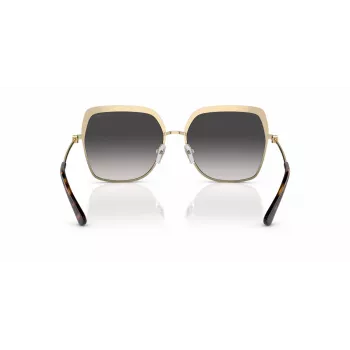 Michael Kors MK1141-10188G dames zonnebril - zwart acetaat montuur, grijze gradient glazen, 57 mm