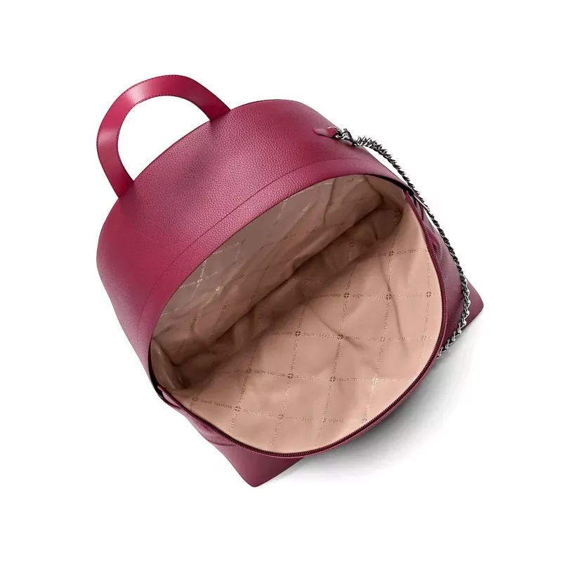 Michael Kors Rhea medium rugzak dark berry saffiano leer goudkleurige hardware