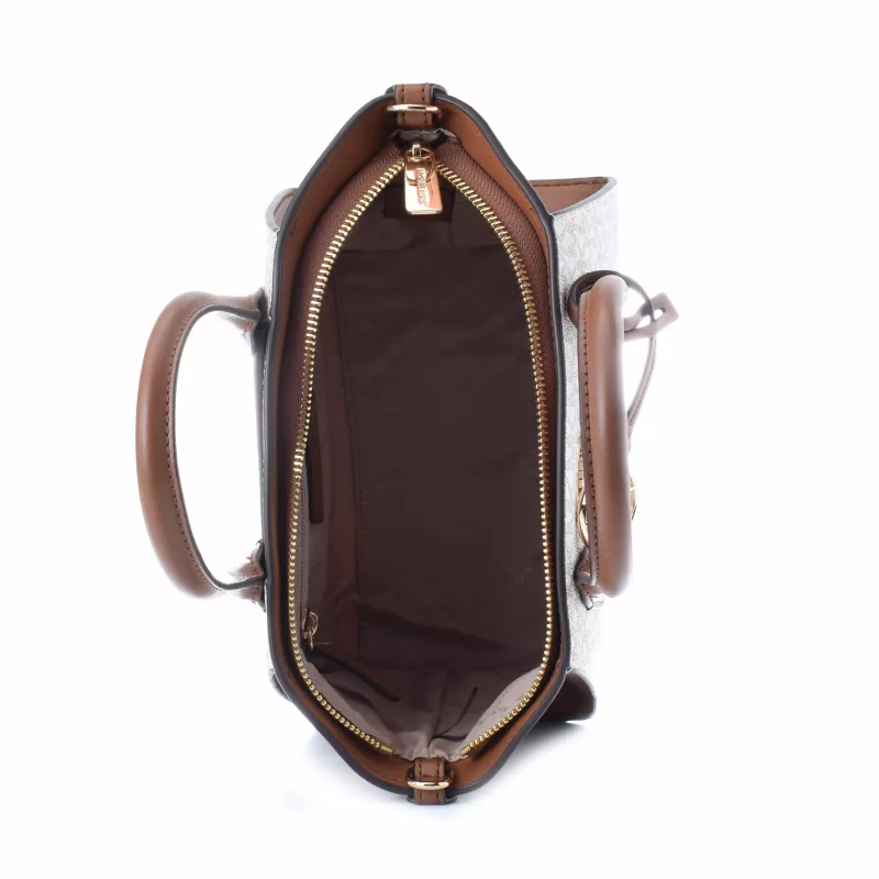 Michael Kors Voyager crossbody tas Vanilla Signature coated canvas