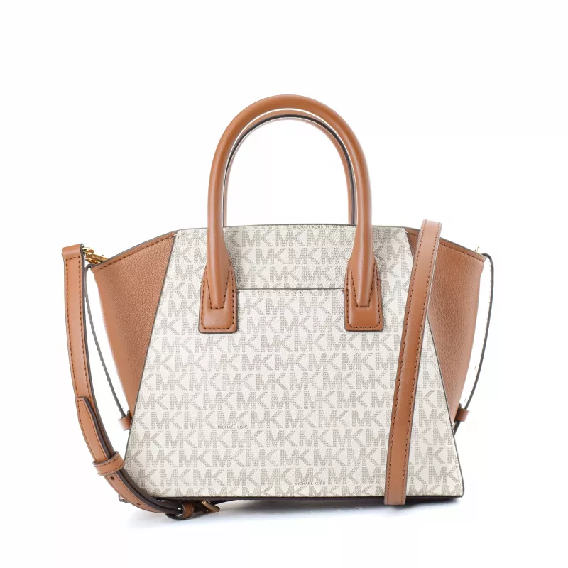 Michael Kors Voyager crossbody tas Vanilla Signature coated canvas