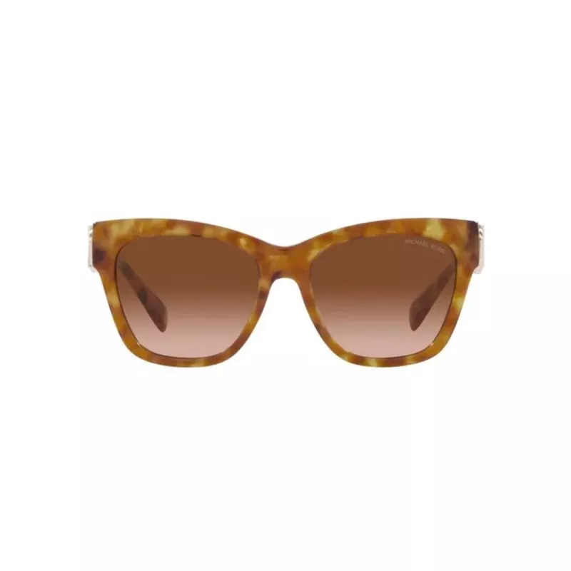Michael Kors Dames zonnebril MK2182U - donker schildpad acetaat montuur, bruine verloopglazen, 55 mm