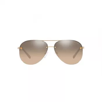 Michael Kors dames oversized vierkante zonnebril MK1135B10143D - verloopgrijs glas, zwart acetaat montuur