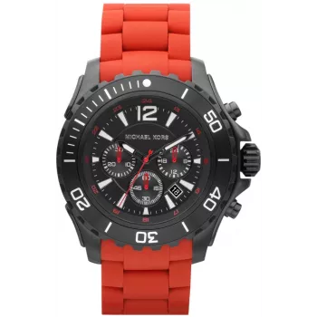 Michael Kors MK8212 heren quartz horloge, 47 mm, zwart/rood