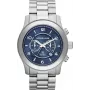 Michael Kors MK8314 Heren kwartshorloge, 45 mm, zilver/blauwe wijzerplaat