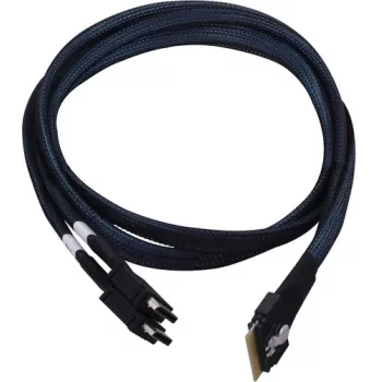 Microchip Adaptec interne NVMe-kabel 1x SFF-8654 x8 naar 2x SFF-8612 x4 (OCuLink) 0,8 m SlimSAS naar OCuLink voor NVMe-drives