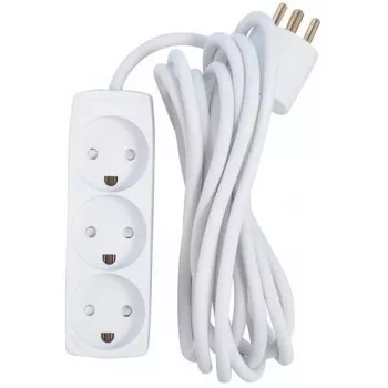 Microconnect GRU033WDK 3-voudig Deens stekkerdoos, 3 m, wit