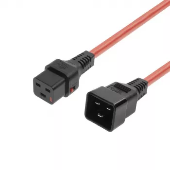 MICROCONNECT netkabel C19 IEC Lock - C20, 2m, zwart, 16A 250V, vergrendelende IEC C20 naar C19