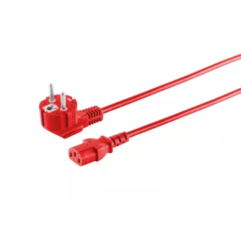 MicroConnect stroomkabel Schuko haaks naar IEC C13, 3m, rood MC-SCHUANGC13300R