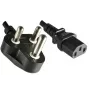 MICROCONNECT netkabel Zuid-Afrika type M naar IEC C13, 1,8 m, zwart