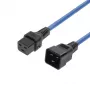 MICROCONNECT netkabel C19 IEC Lock - C20, 2m, 16A, vergrendelende C19 naar C20, zwart
