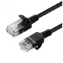 MICROCONNECT U/UTP CAT6 0,3m zwart slim ethernet patchkabel