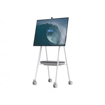 Microsoft Steelcase Roam mobiele standaard voor Surface Hub 2S 50 inch - multimediawagen - grijs - hoogte 1661,2 mm - gewicht 28,1 kg