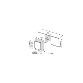 Midea MDWEB1403MB-WS inbouwvaatwasser, 14 couverts, C, 44 dB
