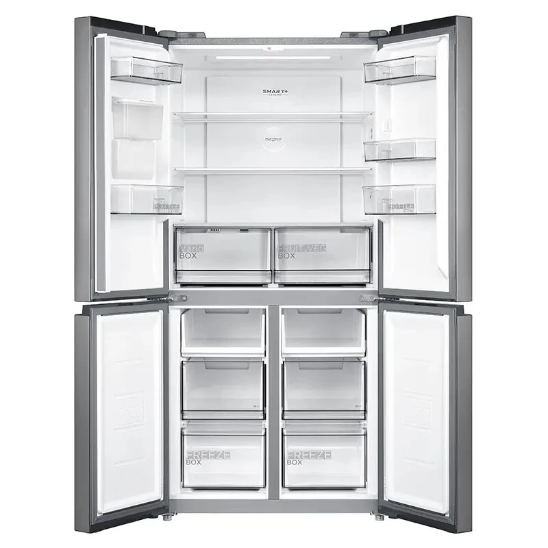 Midea side-by-side koelkast MDRM632FGD46W, No Frost, 470 L, RVS, energieklasse D