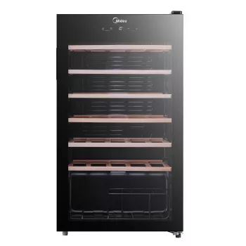 Midea wijnkoeler MDRW150FGG22W vrijstaand 34 flessen zwart