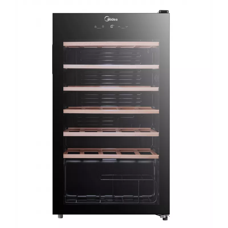 Midea wijnkoeler MDRW150FGG22W vrijstaand 34 flessen zwart