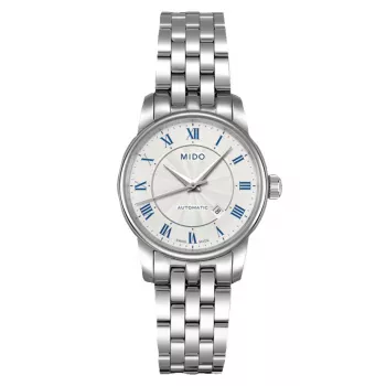 MIDO Baroncelli III dames automatisch horloge 29mm RVS zilveren wijzerplaat M76004211