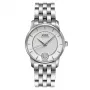 MIDO Baroncelli III dames automatisch horloge M007207110360 33mm zilverkleurige wijzerplaat diamanten indexen roestvrijstalen armband