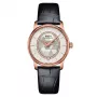 MIDO Baroncelli III Lady automatisch horloge 33mm roségoud PVD witte parelmoeren wijzerplaat diamanten indexen witte leren band