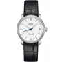 MIDO Baroncelli Lady automatisch horloge 33mm RVS witte wijzerplaat zwarte leren band M027207160100