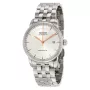 MIDO heren Baroncelli III automatisch horloge 38mm zilverkleurige wijzerplaat bruine leren band M86004101