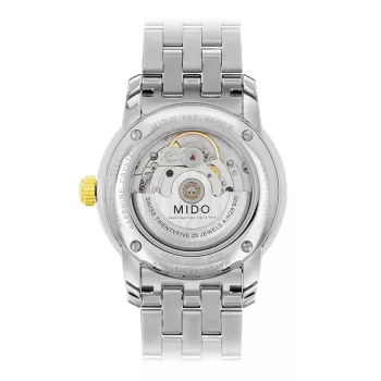 MIDO herenhorloge M86009261 Baroncelli III 38mm automatisch zilveren wijzerplaat zwart leer