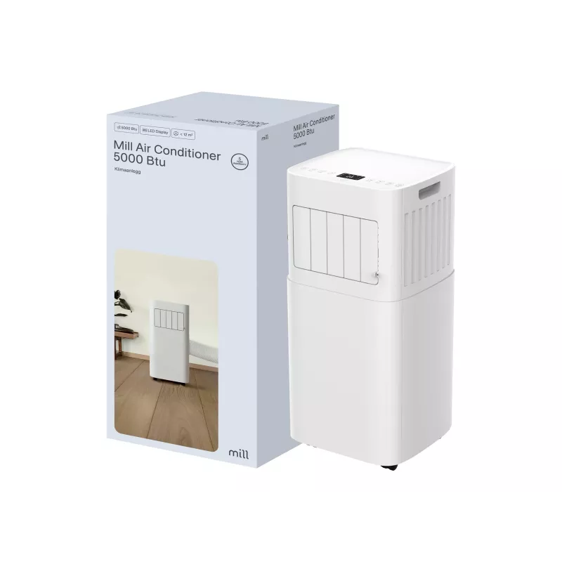 Mill MPAC5000 airconditioner 5000 BTU, voor ruimtes tot 12 m², wit