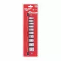 Milwaukee 10-delige 3/8 inch dopsleutelset in inchmaten met FOUR FLAT™ anti-roll-design
