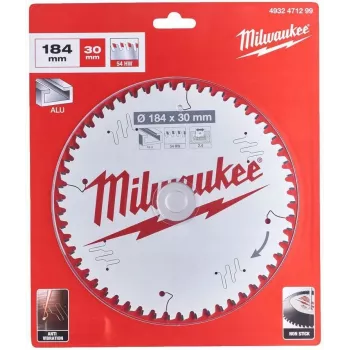 Milwaukee cirkelzaagblad 184x30x2.4x54T aluminium CSB P W
