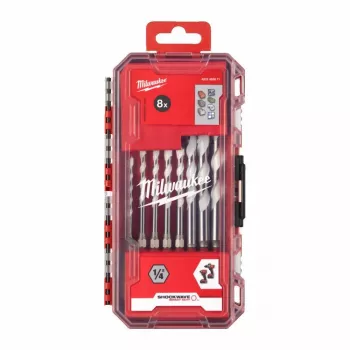 Milwaukee universeel borenset 8-delig multi-materiaal TCT 1/4 inch zeskantschacht