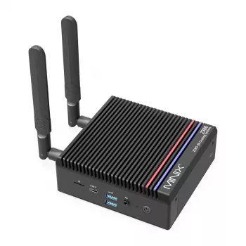 MINIX Z300-0dB barebone mini pc Intel Processor N300 8C/8T tot 3.8GHz DDR5 1x SODIMM M.2 PCIe Gen4 Wi-Fi 6E BT5.2 2x 2.5GbE HDMI 2.1 DP 1.4 USB-C 90W VESA zwart
