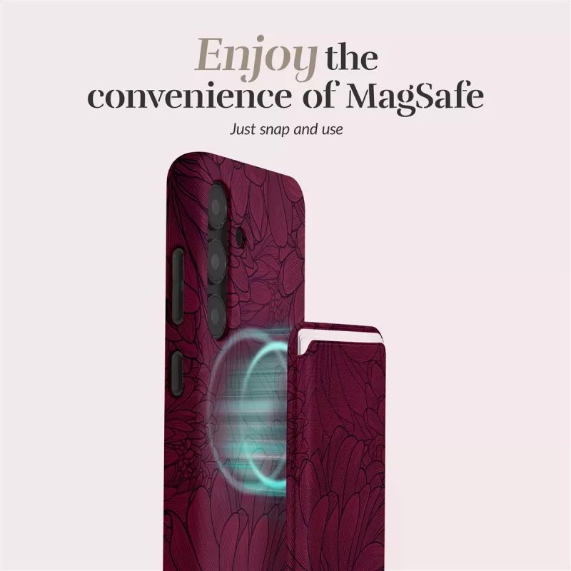 MIO Berry Blooms MagSafe-hoes compatibel kaarthouder