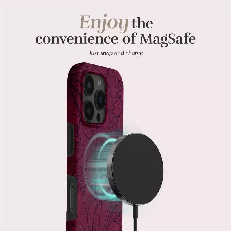MIO Berry Blooms Magsafe Case Compatibel voor iPhone 16