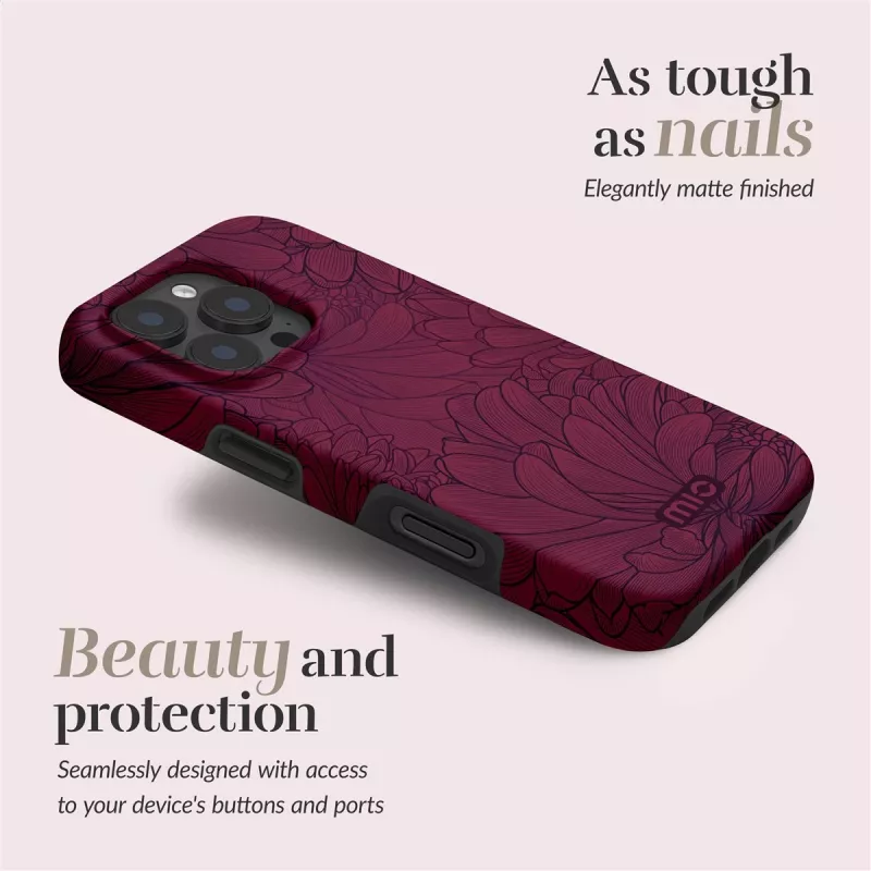 MIO Berry Blooms Magsafe Case Compatibel voor iPhone 16