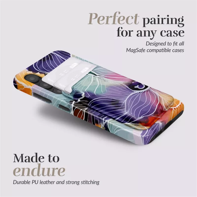 MIO Flowers Magsafe Case compatibel met kaarthouder