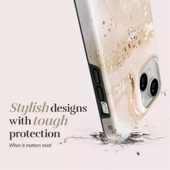 MIO Gold Marble MagSafe-compatibele hoes voor iPhone 16 Plus