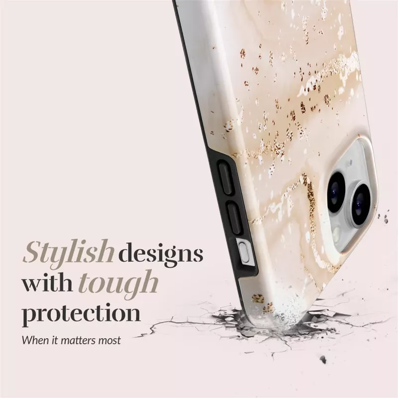 MIO Gold Marble MagSafe-compatibele hoes voor iPhone 16 Plus