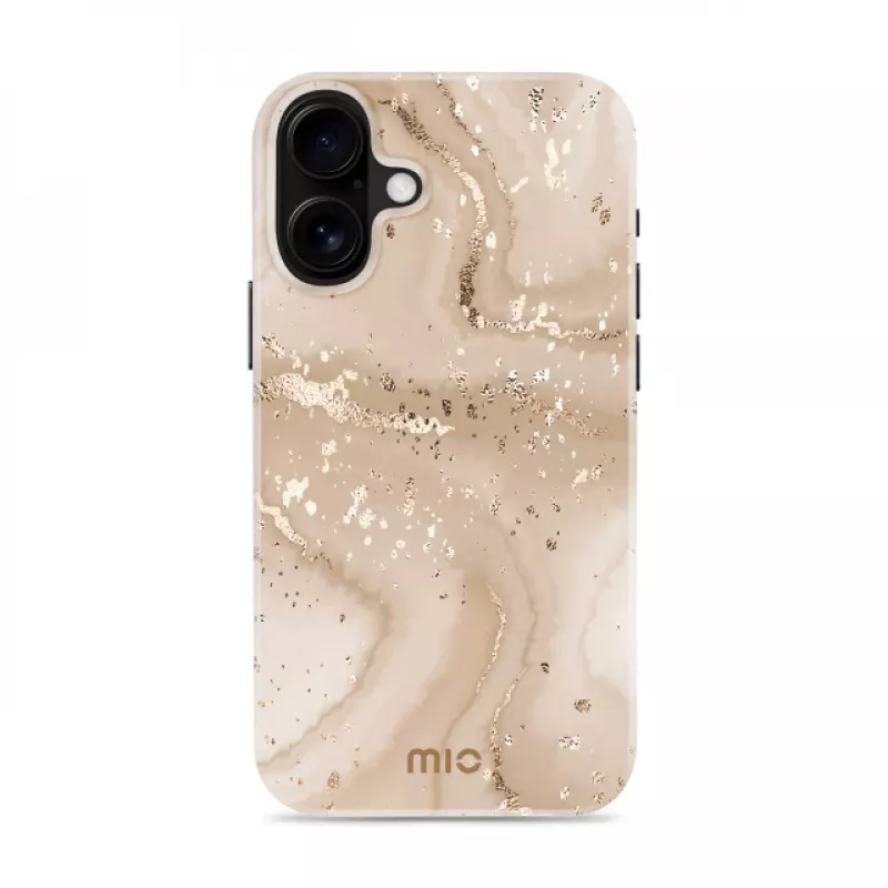 MIO Gold Marble MagSafe-compatibele hoes voor iPhone 16 Plus