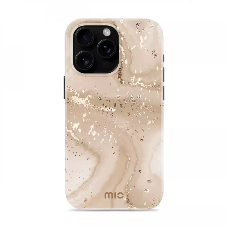 MIO Gold Marble MagSafe-compatibele hoes voor iPhone 16 Pro Max