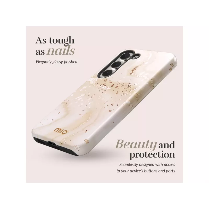 MIO Gold Marble Magsafe-compatibele Hoes voor Samsung S25 Plus 5G