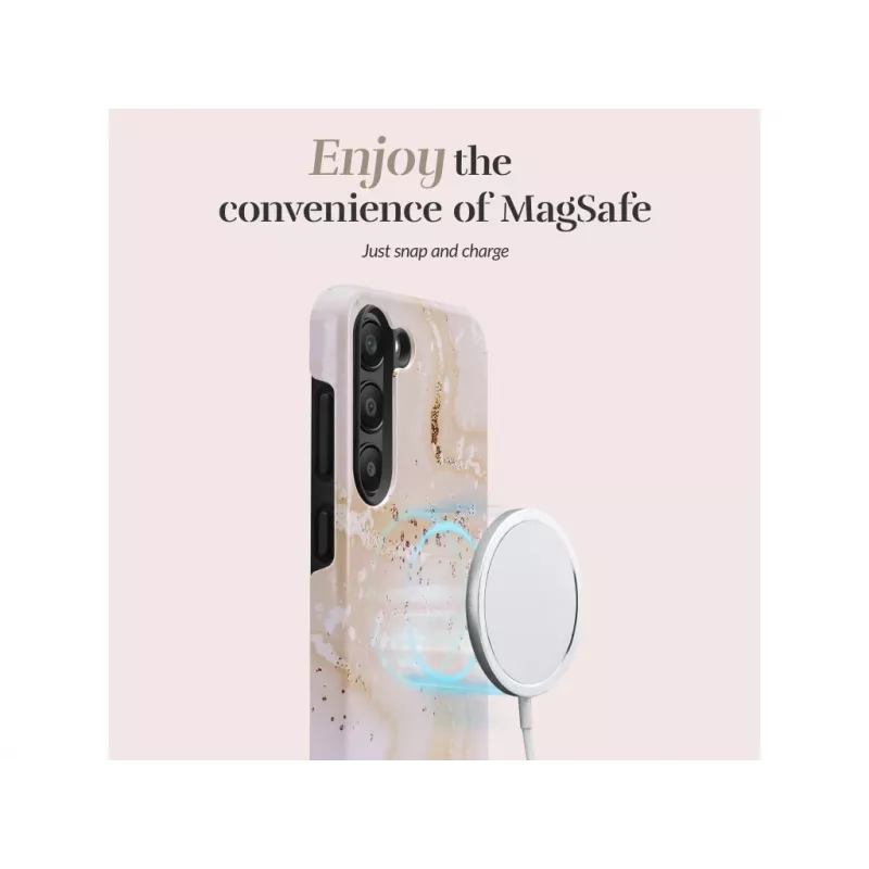 MIO Gold Marble MagSafe-compatibele hoes voor Samsung S25 Ultra 5G